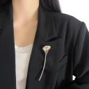 Vintage metalen bladvorm broche ongeveer 10,7 cm modeaccessoire voor kostuum jurk corsage elegante sieraden 2