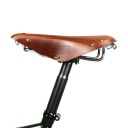 Vintage retro fiets zadel 280 × 175 mm echt rundsleer rails 7×7 mm klassieke vorm voor fietsen en fietsen 1