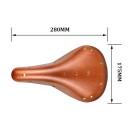 Vintage retro fiets zadel 280 × 175 mm echt rundsleer rails 7×7 mm klassieke vorm voor fietsen en fietsen 5
