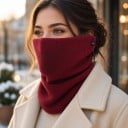 Vinter halsedisse og tørklæde vindafvisende og elastisk med justerbar elastik til sport og vandring universel størrelse 9