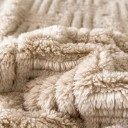 Vinter plys nappe 180 x 200 cm Elastisk madrasbetræk Reliefmønster Blødt varmt betræk 3