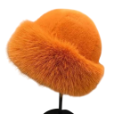 Vinter varm plysch pälsmössa 22,5 × 34 cm Fuzzy Beanie mössa i polyester Stilig tjock mössa för kallt väder 10