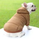Vinterhættetrøje til hunde 3,0 - 4,2 kg Varmt tøj til små hunde Varm fleecehættetrøje Beskyttelse mod kulde Komfortabel vinterjakke Stilfuldt 4