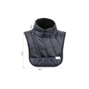 Vintermotorcykelhalsduk 22 x 36 x 8 cm Bred vindavvisande varm halsduk för motorcykel mörkgrå vinter skydd för halsen 4