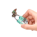 Visací zámek na kód s designem kočky 5,4 × 3,5 cm 3místný číselný zámek ocelová slitina bezpečnostní pro batoh kufr 7