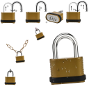 Visací zámek s číselným kódem 72 × 56 × 40 mm 4místný kombinační zámek zlatý černý na kufr batoh skříňku 2