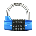 Visací zámek s písmeny 5místný kód 65 mm slitina hliníku kombinovaný zámek na zavazadla batohy skříňky 4