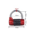 Visací zámek s písmeny 5místný kód 65 mm slitina hliníku kombinovaný zámek na zavazadla batohy skříňky 6