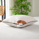 Vit dekorerande kudde 45 × 45 cm Polyesterkudde för soffa i vardagsrummet sovrummet bilen mjuk fyllnadskudde 3