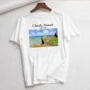 Vit T-shirt för kvinnor med tryck B251 5