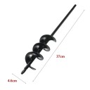 Vite a spirale per terra 4,6x37 cm Acciaio al carbonio Vite per terra per pali Strumento elettrico per piantare piante Set per forare il terreno 2