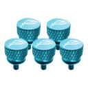 Viti per PC 12 x 10 x 6,5 mm set da 5 pezzi con filettatura M3,5 e testa zigrinata per serraggio a mano su pannello laterale e disco 3