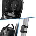 Vízálló elülső táska elektromos rollerhez 3L EVA+PU 25 x 11 x 8 cm külső USB porttal és belső USB kábellel powerbankhoz 4