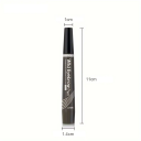 Vloeibaar wenkbrauwpotlood 1,4 x 11 cm Waterdicht met 4-punts applicator Precieze wenkbrauwmake-up Langdurige fixatie Gemakkelijk te gebruiken Wenkbrauwborsteltje 2