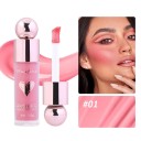 Vloeibare matte blush 5,5 g 9,4 cm Sponsapplicator 8,7 cm Hoog gepigmenteerde langdurige niet vervagende blush voor wangen en lippen 1