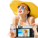 Vlogcamera 4K 48 MP 2,8" LCD automatische scherpstelling 16x digitale zoom beeldstabilisatie flitser statief 1/4 5