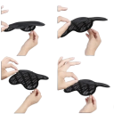 Vložka respirável para capacete de motocicleta Universal Preta Poliéster Forro interno higiénico para capacete de moto 5