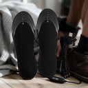Vložki încălzite pentru încălțăminte USB cu regulator de 3 trepte de încălzire 1 pereche Tăiate Electric Spălabile Negre pentru încălțăminte 2