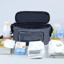 Vodeodolná prebaľovacia taška na plienky 32 x 16 x 18,5 cm Taška cez rameno s vreckami na fľaše a obrúsky Cestovný organizér 2