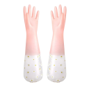 Voděodolné latexové rukavice na mytí nádobí odolné proti opotřebení délka cca 46 cm gumové rukavice pro kuchyň úklid domácnost 1