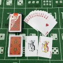 Vodeodolné plastové hracie karty 54 kusov s matným povrchom a motívom 5639 vhodné pre poker žolíky alebo kanastu rozmer 58 x 88 mm 2
