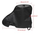 Voděodolný kryt tažného zařízení karavanu PVC Ochranný obal s přezkou UV odolný proti dešti sněhu prachu elastický lem 40x62x87 cm Černý 2