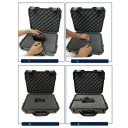 Voděodolný kufr na nářadí Předřezaná pěna a nárazuvzdorná ochrana 250 x 200 x 76 mm Plast Černá Na přístroje i hardware Přepravní organizér 4