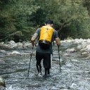 Voděodolný vak batoh 40 l Rolovací uzávěr a přední šňůrování Rozložený 47 x 72 cm srolovaný 30 x 57 cm Nylon s TPU Na rafting a cestování 3