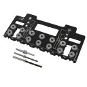 Vodicí šablona pro vrtání otvorů nastavitelný přípravek pro kolíky a police hliníková sada pro přesné vrtání nábytku 2