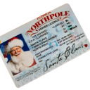 Vodičský preukaz Santa Clausa 8,5 x 5,4 x 1 cm Vianočná karta s podpisom Santa Detská Vianočná dekorácia dôkaz návštevy 2