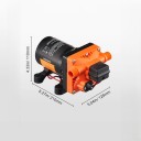 Vodní membránové čerpadlo 12 V o výkonu 90 W s tlakem 55 PSI a průtokem 11,36 l za minutu o rozměrech 210 x 128 x 110 mm v oranžové barvě 2