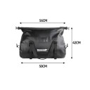Vodotesná motocyklová taška 45L PVC taška na zadné sedadlo 56 × 42 × 50 cm čierna cestovná batožina na motocykel 2