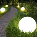 Vodotesné LED guľové svetlo s diaľkovým ovládačom 10 cm USB nabíjateľná vonkajšia dekoratívna lampa na záhradu terasu svadbu párty 5