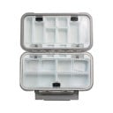 Vodotesný box na rybárske náčinie s obojstranným otváraním 16 x 9 x 4 cm Pevný prenosný organizér na háčiky a nástrahy Odolný úložný 3