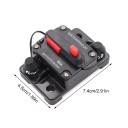 Vodotěsný jistič 80 A resetovatelný 7,4 x 4,9 x 4,4 cm Manuální reset Na auto audio i loď ochrana okruhu proti zkratu a přetížení 2