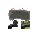 Vodotesný poťah na záhradnú sedaciu súpravu do tvaru L 200 x 270 x 82 x 90 x 72 cm Ochranný obal pre vonkajší nábytok proti dažďu a slnku 8