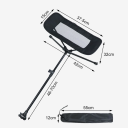 Voetsteun voor campingstoel 37,5 x 15 cm Vouwbare voetsteun 55 x 12 cm Verstelbaar 40–70 cm Hoogte 32 cm Gewicht 400 g 4