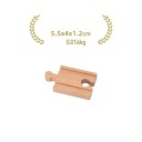 Voie droite en bois petite 5,5 x 4 x 1,2 cm Pièce droite de rechange pour circuit de train Voie en bois de qualité pour élargir l'ensemble ferroviaire 2