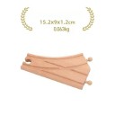 Voie en bois à double embranchement 15,2 x 9 x 1,2 cm Division de la voie en deux directions Élément pratique pour créer des branches et élargir les ensembles de chemin de fer en bois 2
