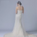 Voile de mariée 500 cm Cathédrale en tulle simple avec perles et peigne Voile perlé blanc luxueux 9