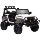 Voiture électrique pour enfants à partir de 3 ans jeep tout-terrain 4x4, 12V avec télécommande, rampe LED, klaxon, musique, 100x63x65 cm 2