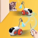Voiture interactive pour chats et chiens télécommandée 2 modes avec mouvement automatique Œillet pour jouets Jouet d'entraînement de chasse 2