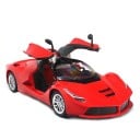 Voiture RC 1:14 Véhicule classique électrique avec portes ouvrantes lumières clignotantes télécommande 27 MHz 30 x 11,8 x 8,5 cm voiture rouge pour enfants 6+ 4