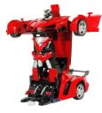 Voiture robot 2 en 1 à distance Transformation en robot même en roulant Résistante aux chocs Lumières LED Portée 10 m Longueur de la voiture 23 cm 1