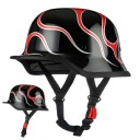 Vojenská motocyklová přilba německého typu Otevřená s rychloupínací sponou Skořepina ABS a PC Na chopper cruiser i custom 1