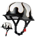 Vojenská motocyklová přilba německého typu Otevřená s rychloupínací sponou Skořepina ABS a PC Na chopper cruiser i custom motorku 3