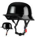 Vojenská motocyklová přilba německého typu Otevřená s rychloupínací sponou Skořepina ABS a PC Na chopper cruiser i custom motorku 3