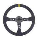 Volant de course universel 35 cm Volant de sport en suède pour voiture Rally Drift Tuning Prise en main confortable Accessoire de sport 4