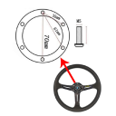 Volante Nardi 35 cm em pele PU com costura preta para volante desportivo ND para carro Corridas de Automóveis Tuning Acessório de Interior 2