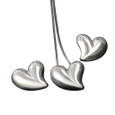 Volledige set halsketting oorbellen van roestvrij staal Hartmotief Dames sieraden voor vrouwen en meisjes Hypoallergene accessoires met blijvende glans 7